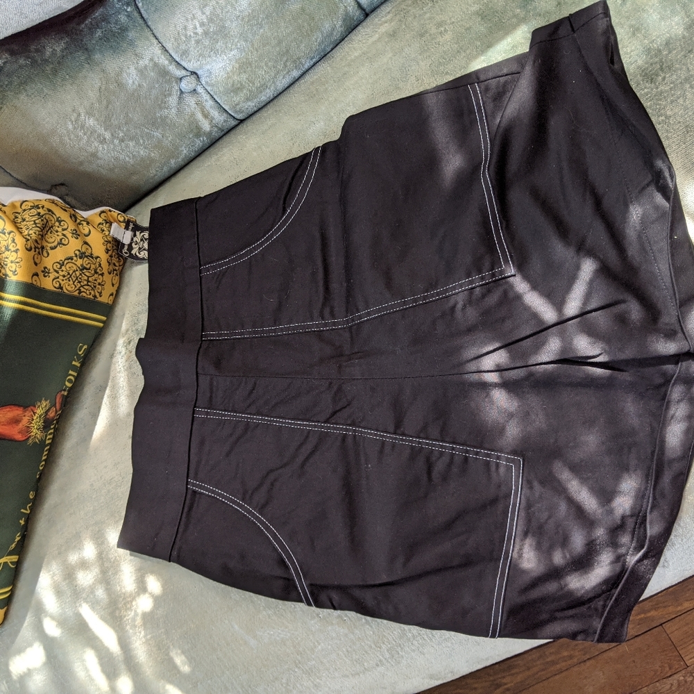 Queen of hearts black high waisted shorts